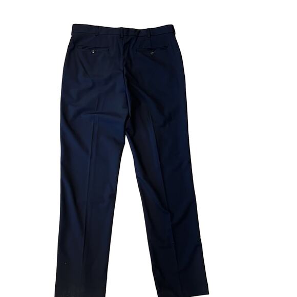 Lands' End Men's Washable Wool Plain Trousers True Navy Size 36 - Picture 3 of 7